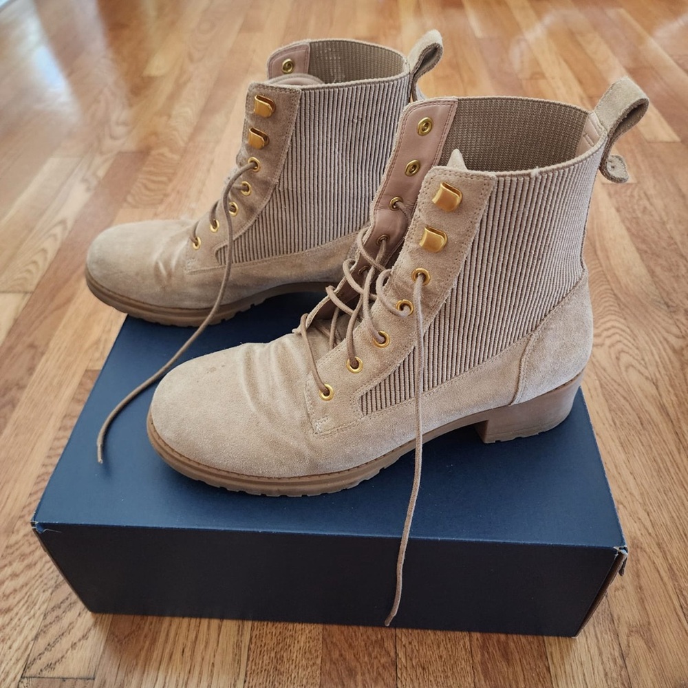Cole Haan Tan Lace Up Boots for Women